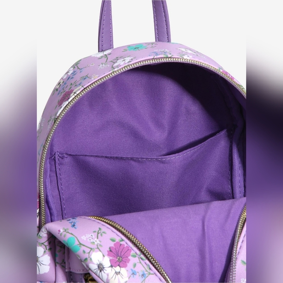 Loungefly Disney Robin Hood Kisses Floral Mini Backpack - Picture 4 of 8